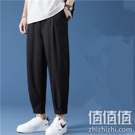  图苏良人 男士运动裤 黑色 