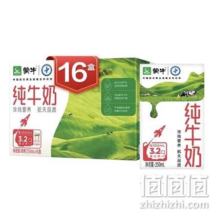  蒙牛 纯牛奶 PURE MILK 250ml*16