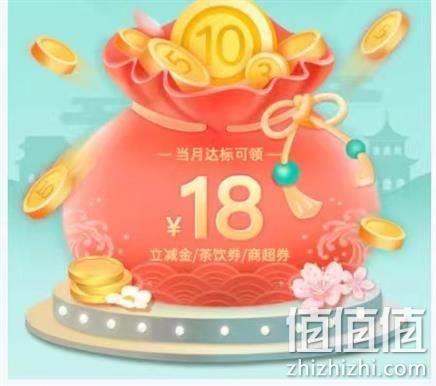  牛蛙腿：工商银行 4-6月消费达标领福利 领18元微信立减金/茶饮券/商超券
