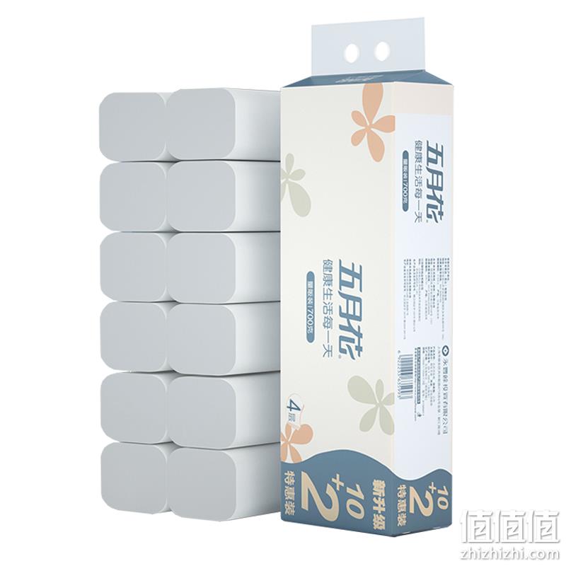  五月花 无芯卷纸 4层12卷700g/提