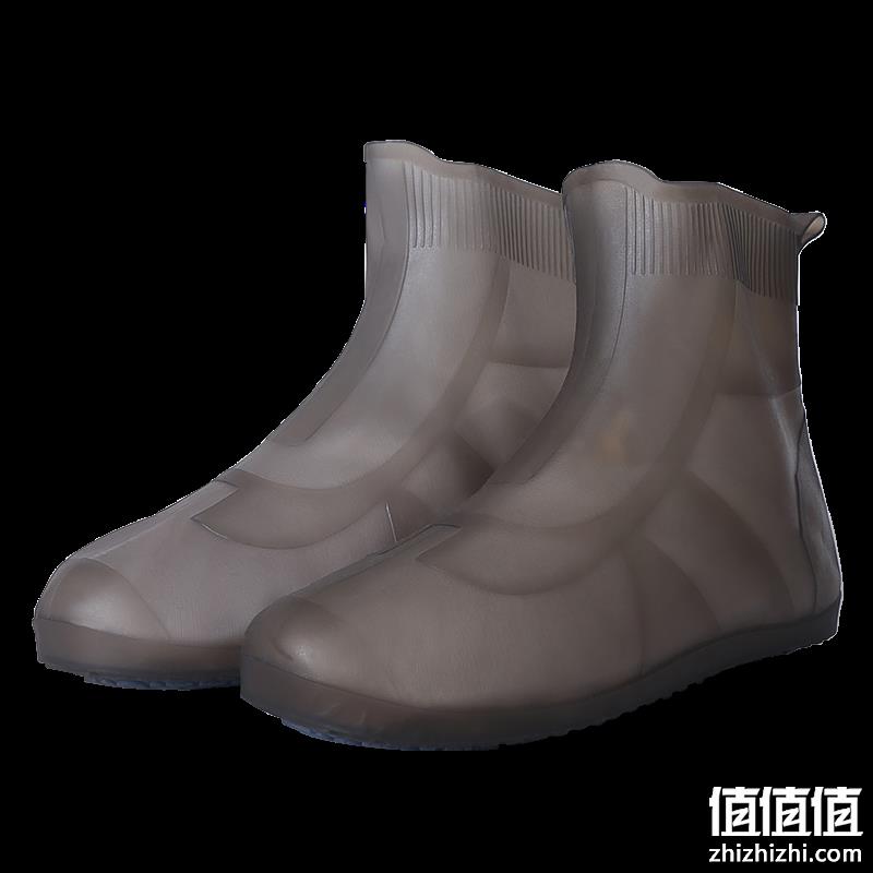  京赫 防雨鞋套 加厚底耐磨防水防滑  茶色