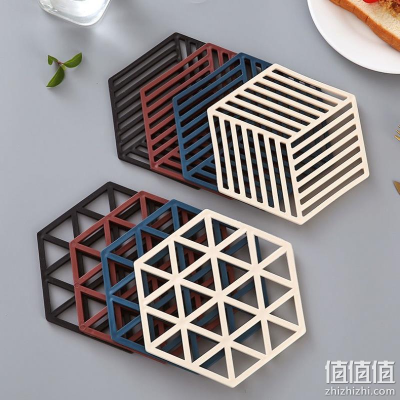  木叶间 硅胶餐桌隔热垫 4片装