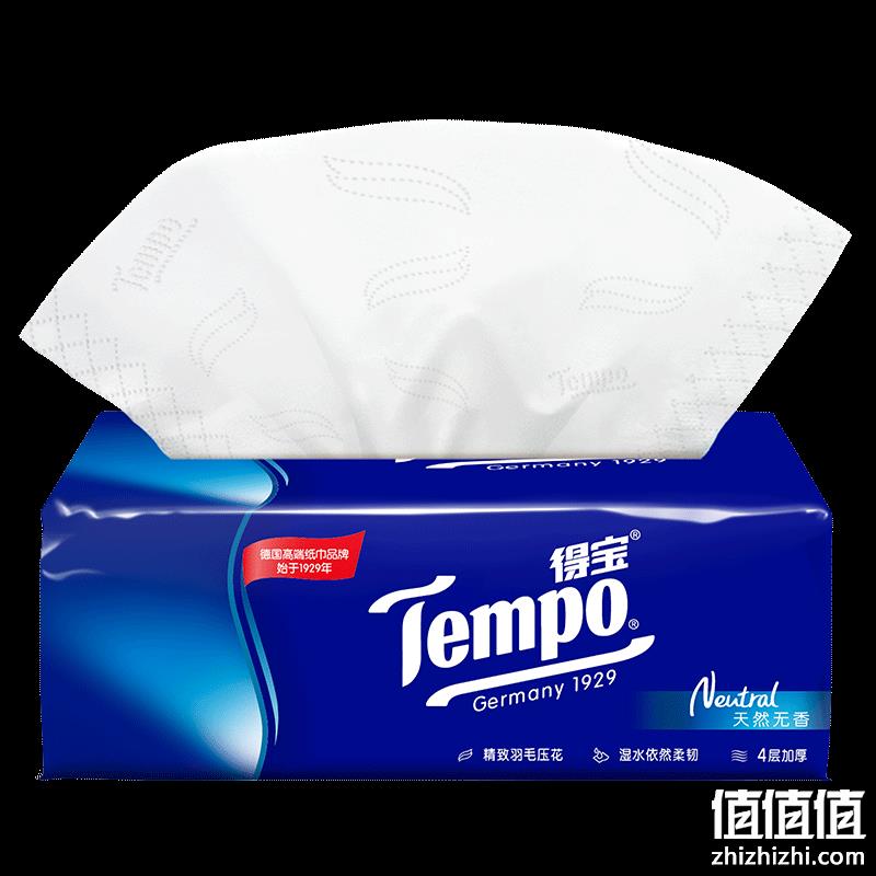  Tempo 得宝 加厚面巾纸 4层90抽/包