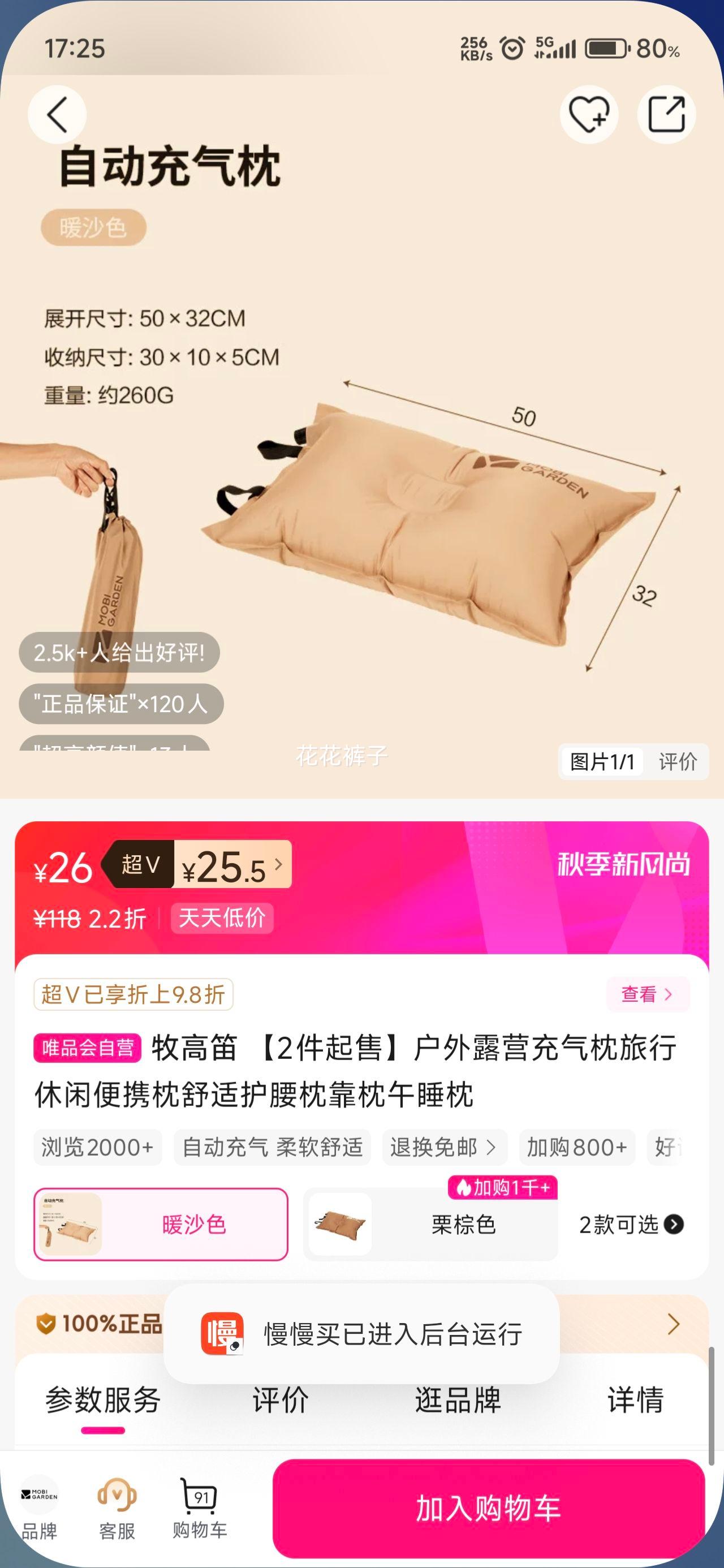 牧高笛 户外露营充气枕旅行休闲便携枕舒适护腰枕靠枕午睡枕 两件起售优惠证明
