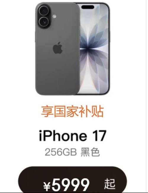 12号20点：Apple/苹果 iPhone 17 256GB 黑色 支持移动联通电信5G 双卡双待手机优惠证明