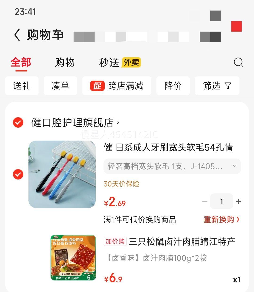 三只松鼠 卤汁肉脯 100g*2袋优惠证明