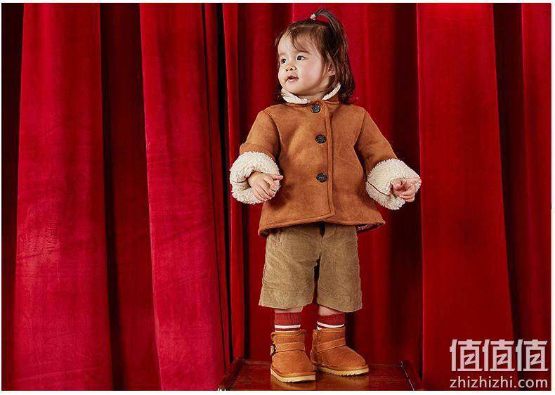 babyfeet 儿童 牛反绒皮雪地靴 49元包邮 值值值-买手聚集的地方