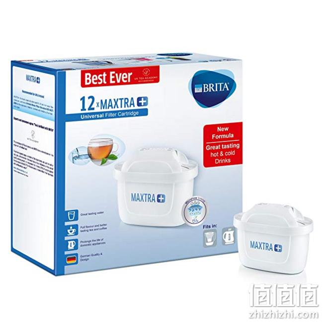BRITA 碧然德 Maxtra +滤芯 白色 12个装 英国版 prime会员只有含税到手约374元（折合31元/个） 值值值-买手聚集的地方