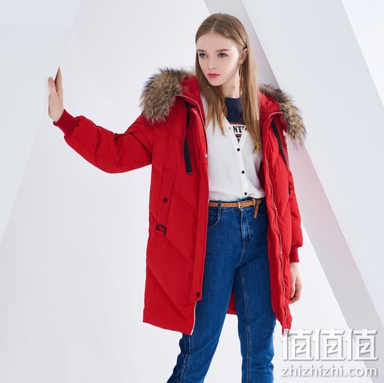 波司登旗舰店 女士 大毛领 中长款羽绒服 双重优惠909元（专柜价2698元） 值值值-买手聚集的地方