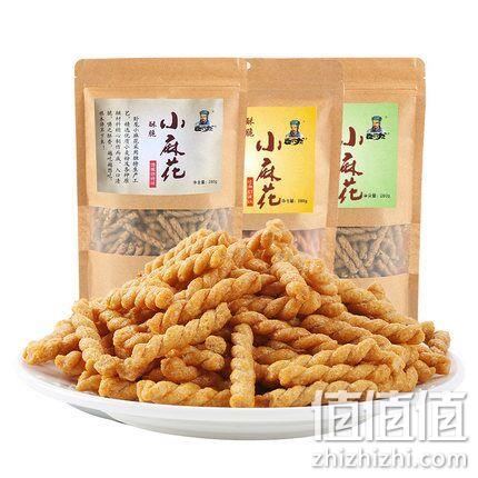 280g*4袋！卧龙 甜辣/烧烤/海苔味 手工小麻花 券后19.9元包邮 值值值-买手聚集的地方