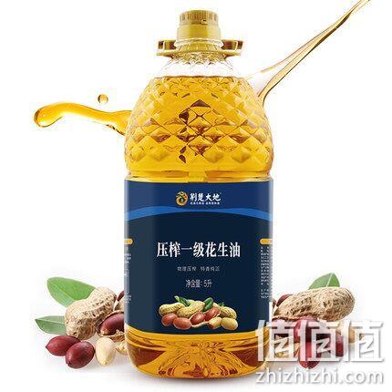 非转基因 荆楚大地 一级 物理压榨花生油5L 券后69元包邮（长期售价99元） 值值值-买手聚集的地方