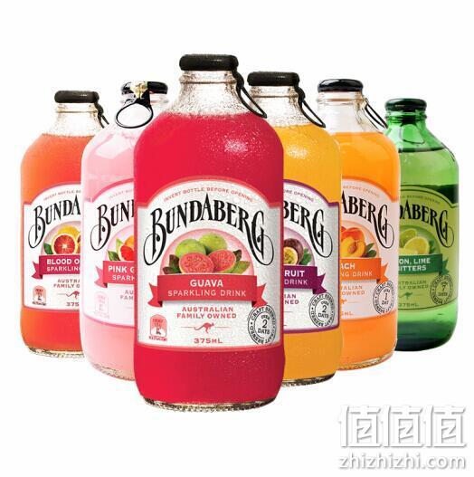 澳洲进口：3件x6瓶x375ml Bundaberg 宾得宝 苏打水 6种口味 202元包邮 值值值-买手聚集的地方