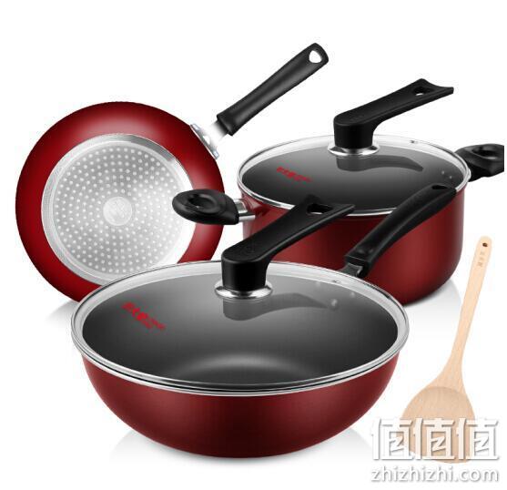 神券后神价：Cooker King 炊大皇 WG46550 不粘三件套装 券后99.5元包邮（吊牌299元） 值值值-买手聚集的地方
