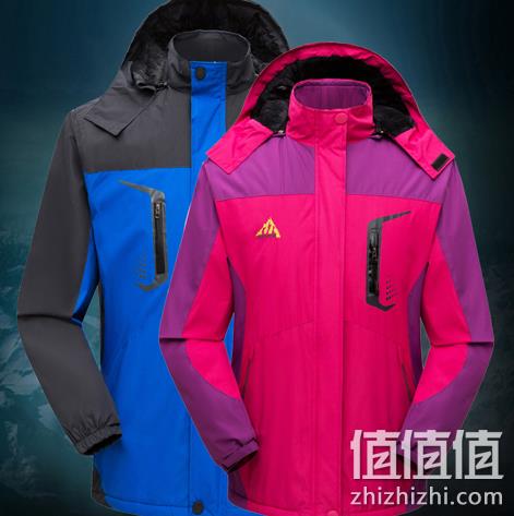 防风+防水+保暖，恋讯 情侣款 加绒冲锋衣 300元券后128元包邮（吊牌价459元） 值值值-买手聚集的地方