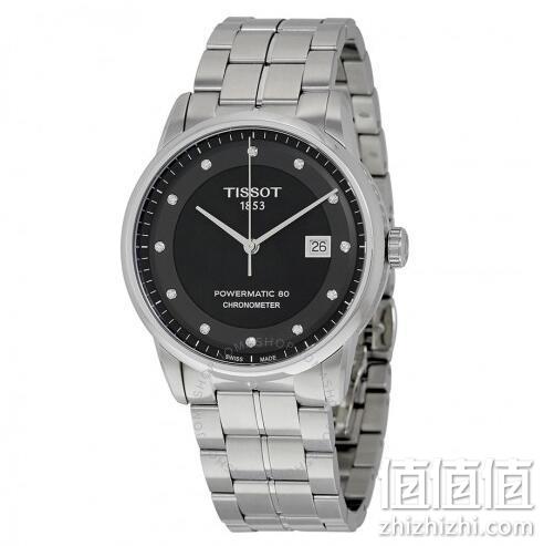 Tissot天梭 Luxury系列 镶钻机械男表 T086.408.11.056.00 375美元约￥2583（专柜价9250元） 值值值-买手聚集的地方