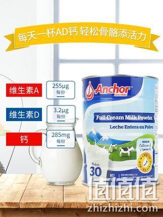 高钙高蛋白！日期新鲜！2罐x900g 新西兰原装进口  安佳 全脂高钙奶粉 券后148元包邮 值值值-买手聚集的地方