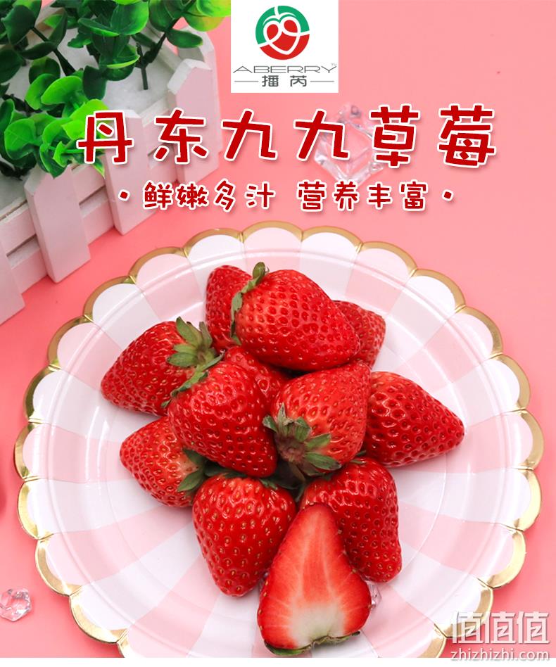 国家地理产品：播芮 丹东99奶油草莓 净重3斤 118元包邮 顺丰空运 值值值-买手聚集的地方