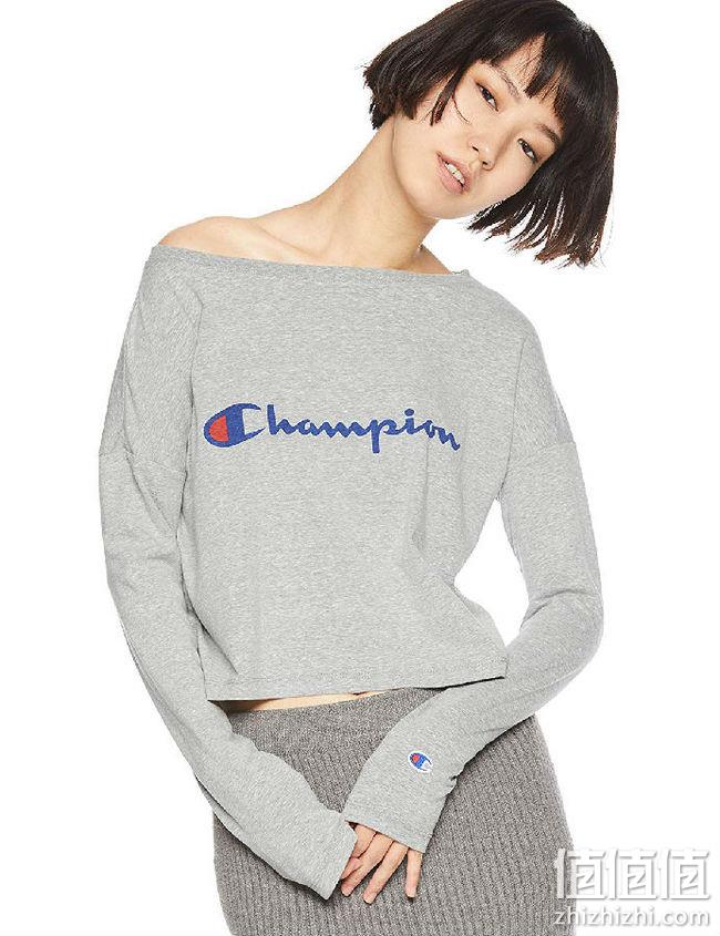 性感露肩、露脐装：Champion 冠军  女款 长袖短T恤CW-NS413 Prime会员凑单直邮到手100元 值值值-买手聚集的地方