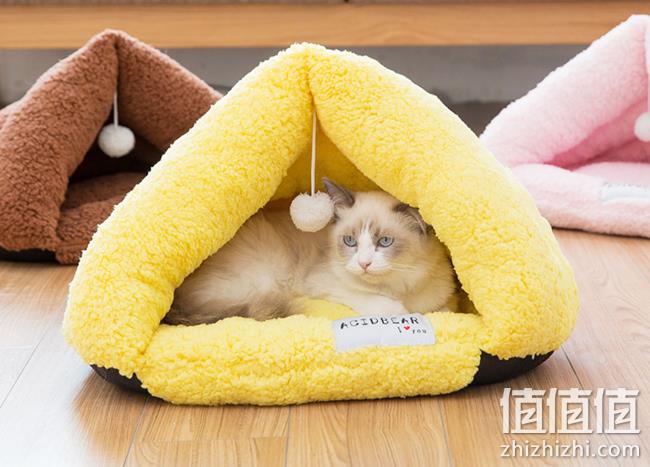 嬉皮狗 云朵棉 保暖猫窝 小号 券后23元包邮 值值值-买手聚集的地方