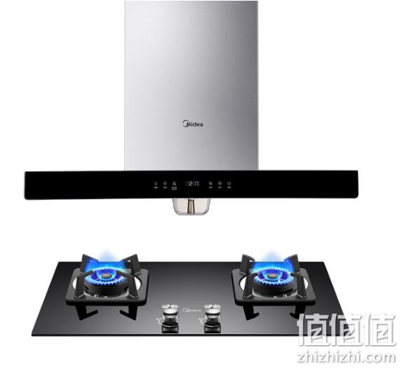 20m³/min+4.1kw，高温自清洗：美的 抽油烟机和燃气灶套装 双重优惠后2779元包邮（天猫2999元） 值值值-买手聚集的地方