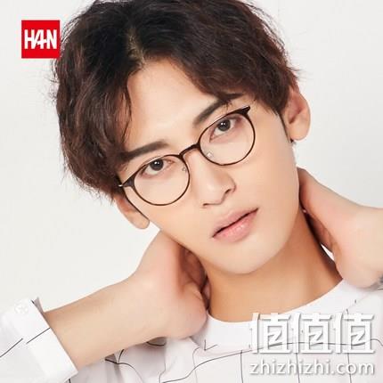 HAN汉 HN41019M 男女光学眼镜架+1.56防蓝光非球面树脂近视镜片 59元包邮 值值值-买手聚集的地方