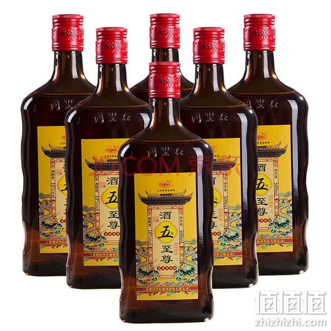 同里红 酒五之尊 半干型黄酒 500ml*6瓶整箱装 48元包邮 值值值-买手聚集的地方