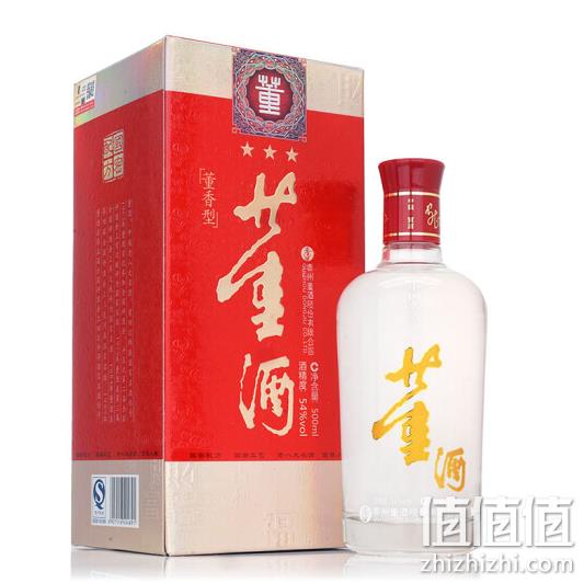 纯粮酿造，2件 董酒 三星54度 董香型 白酒500ml Plus会员110元 值值值-买手聚集的地方