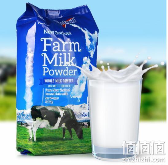 新西兰进口！纽仕兰 成人奶粉 全脂调制乳粉 5件x400g/袋 153.75元包邮，合30.75元/件 值值值-买手聚集的地方