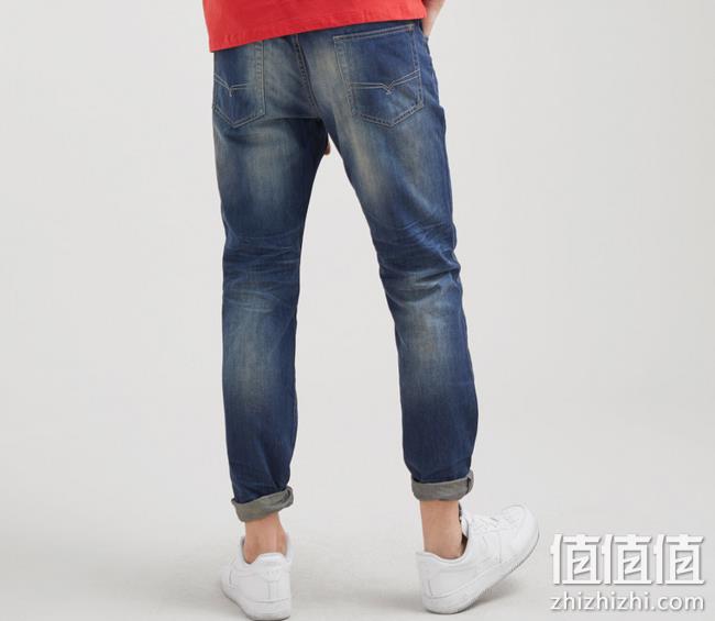 线下同款，KAMA 卡玛 男士 水洗磨白 直筒牛仔裤 券后59元包邮（吊牌价195元） 值值值-买手聚集的地方