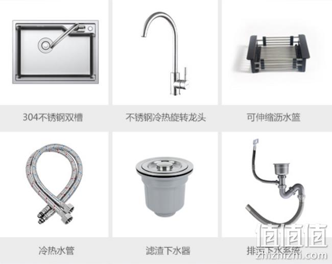 箭牌卫浴 304不锈钢 带龙头单水槽 AEOB10558S Plus会员449元（专柜699元） 值值值-买手聚集的地方