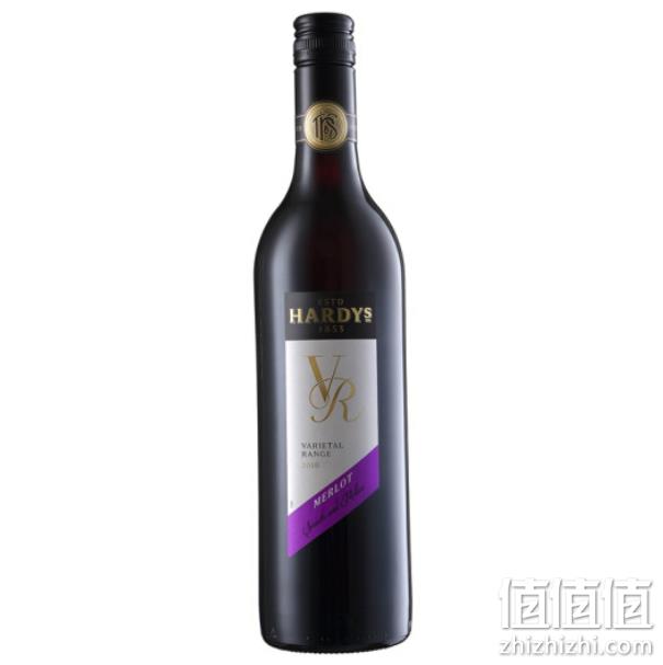 9件 澳洲进口 Hardys 夏迪 VR梅洛红葡萄酒 750ml 双重优惠222元（长期售价98元每瓶） 值值值-买手聚集的地方
