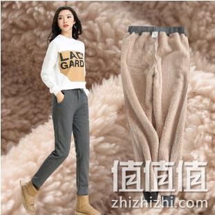 玛莎驰努 女士加绒加厚羊羔绒运动裤 券后59元包邮 值值值-买手聚集的地方