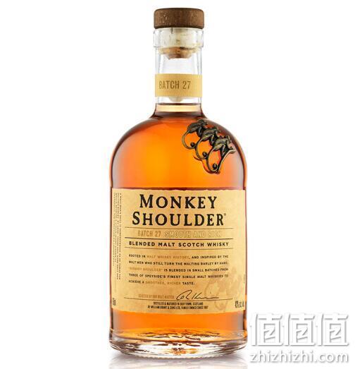 Monkey Shoulder 三只猴子 3件x700ml 调和纯麦苏格兰威士忌 Plus会员467元包邮，合156元/瓶 值值值-买手聚集的地方