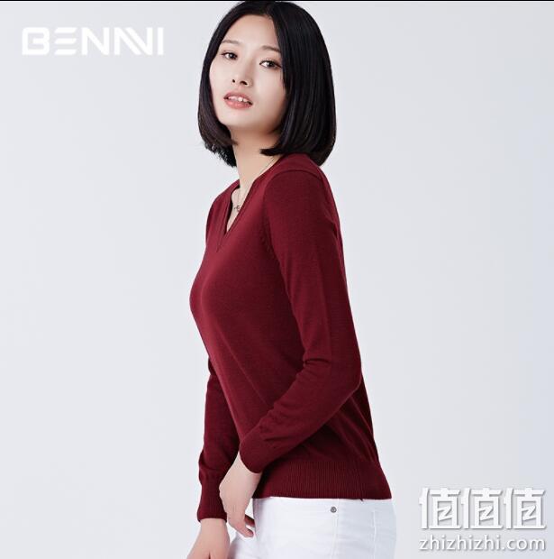 100%美利奴！拉夫劳伦制造商本米 女士V领羊毛衫 多色可选 168元包邮（吊牌456元） 值值值-买手聚集的地方