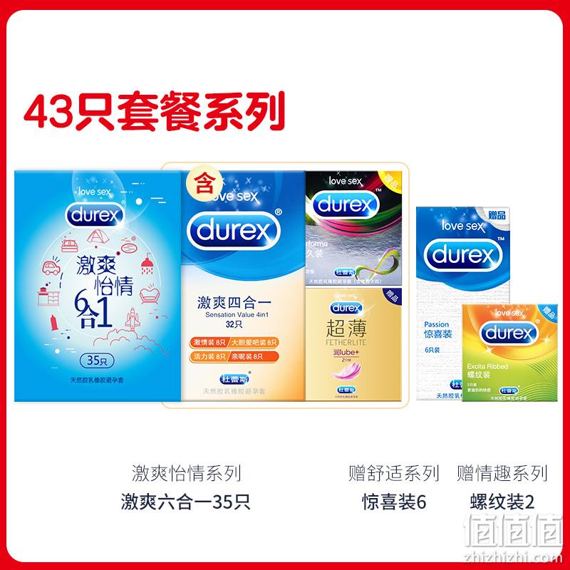 86只每晚打老虎！杜蕾斯 超薄避孕套 2件x43只 券后61元包邮 值值值-买手聚集的地方