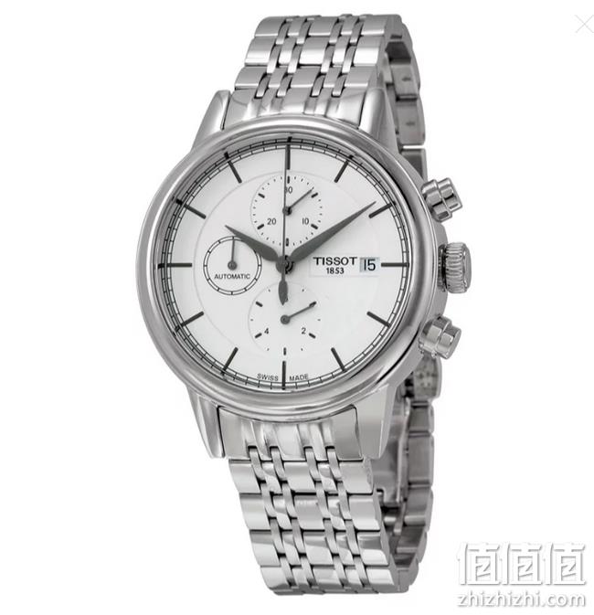 TISSOT 天梭 Carson系列 男士机械腕表 T0854271101100 折后$295约￥2000（天猫类似款3550元） 值值值-买手聚集的地方