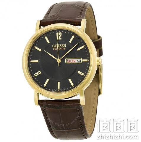 Citizen 西铁城 Eco-Drive 系列 黑金配色圆盘男士经典腕表 BM8242-08E 65美元约¥442 值值值-买手聚集的地方