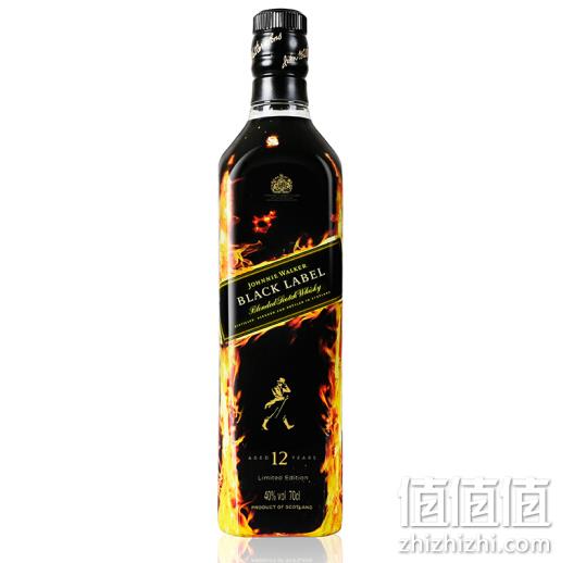JOHNNIE WALKER 尊尼获加 黑牌 调配型苏格兰威士忌 700ml 火焰限量瓶 *3件 399.6元包邮（天猫209元/瓶） 值值值-买手聚集的地方
