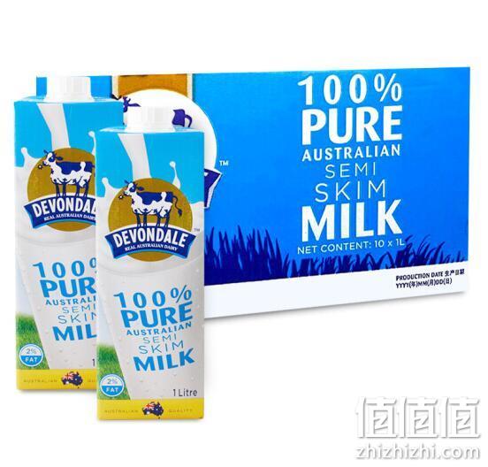 澳大利亚进口！3件x10盒x1L装 德运 部分脱脂牛奶 211.95元包邮，合70.65元/件 值值值-买手聚集的地方