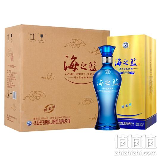 洋河蓝色经典 海之蓝 42度 1000ml*2瓶 401元、送洋河炫彩 480ml*2瓶 值值值-买手聚集的地方
