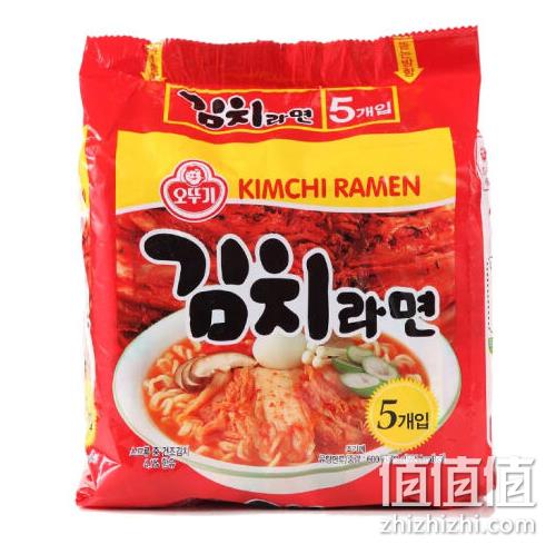 韩国进口，不倒翁奥多吉 泡菜拉面 120g*5包 25.8元，可优惠至13.3元 值值值-买手聚集的地方