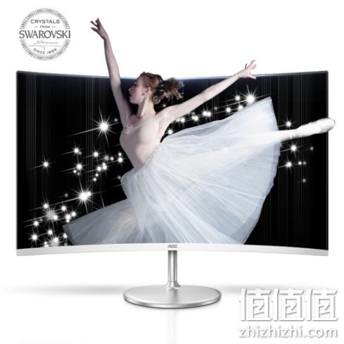 施华洛世奇定制版：AOC  1700R曲率 31.5英寸 曲面电脑显示器C32V1QDS 券后1119元包邮 值值值-买手聚集的地方