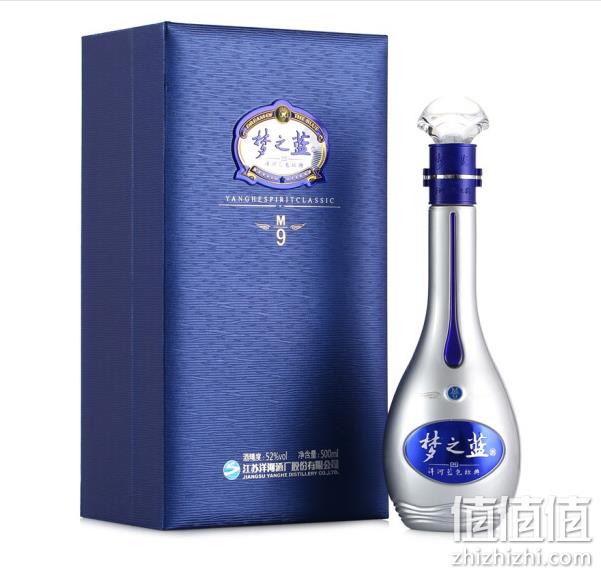洋河中的高端酒：洋河 蓝色经典 梦之蓝 M9 52度 500ml 双重优惠后1099元包邮（天猫1569元） 值值值-买手聚集的地方