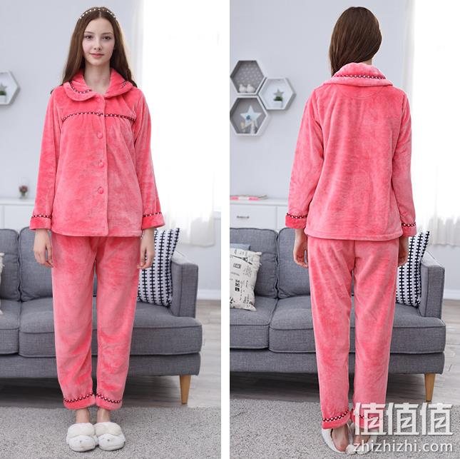 多款可选：芬腾 女士珊瑚绒家居服两件套装 89元包邮 值值值-买手聚集的地方