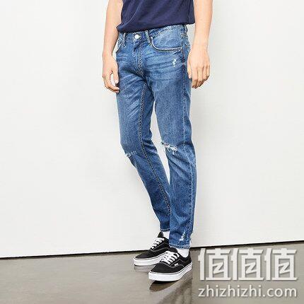 Lee X-LINE 男士 九分 修身破洞小脚牛仔裤 券后264元包邮（专柜890元） 值值值-买手聚集的地方