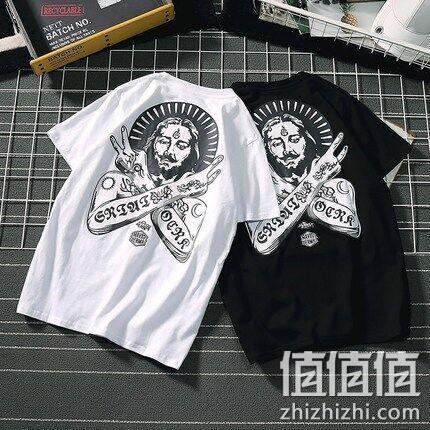 欧度狼 嘻哈风 男士100%纯棉T恤 券后25元包邮 值值值-买手聚集的地方