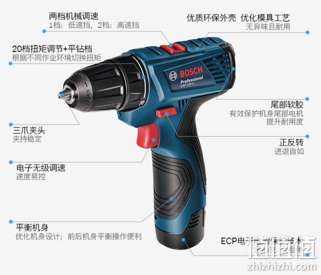 BOSCH博世 GSR120-Li 家用电动螺丝刀（单电版） 337元包邮（京东券后374元） 值值值-买手聚集的地方