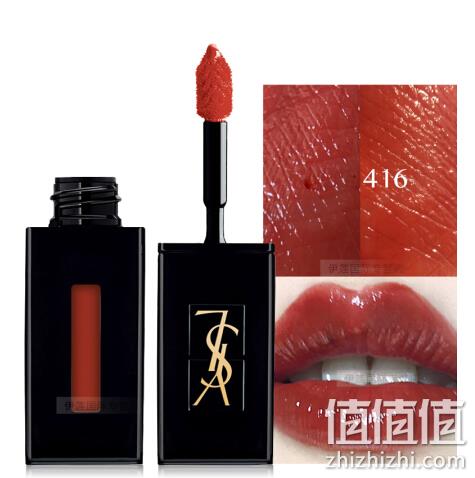Yves Saint Laurent 圣罗兰 黑管镜面唇釉 416 小辣椒色 22.4英镑约¥196（天猫320元） 值值值-买手聚集的地方