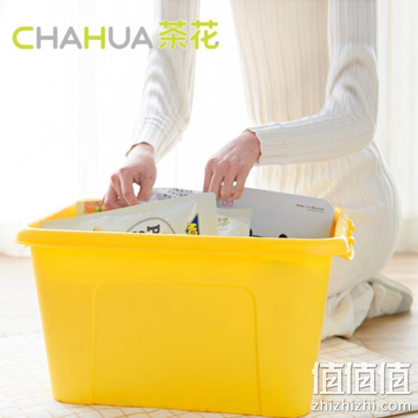 不用凑单，茶花 58L 有盖带轮收纳箱 37元包邮（超市59元） 值值值-买手聚集的地方
