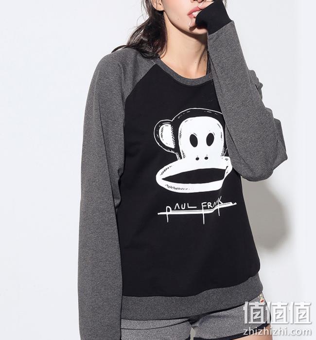 Paul Frank大嘴猴 女款运动休闲卫衣 99元包邮（吊牌价389元） 值值值-买手聚集的地方